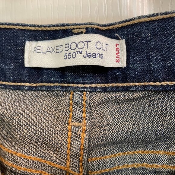 LEVI'S 550 RELAXED FIT BLUE JEANES SIZE 10 LONG - Picture 6 of 8